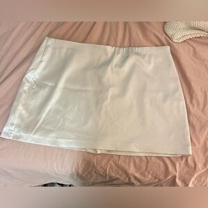 White Satin XL Skirt